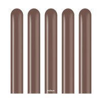 Kalisan 260 Nozzle Up latex modeling tools in chocolate brown, 100-pack, used for flexible latex craft and sculpture projects.