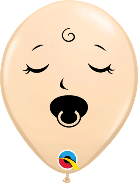 Blush Sleeping Baby 5" Latex Balloons 100pk