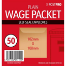 50pk Wage Envelopes Plain