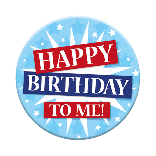 Small Badges Happy Birthday Male 6pk