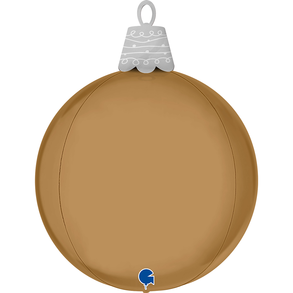 Foil Blln Christmas Ball Platinum Champagne 4D