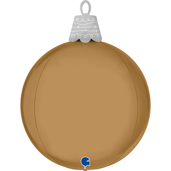 Foil Blln Christmas Ball Platinum Champagne 4D