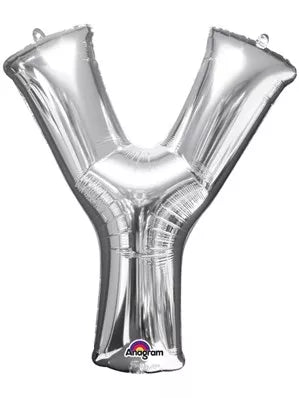 Anagram Foil Balloon Silver 34" Letter Y