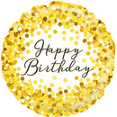 Gold Sparkling Birthday 18" Foil Balloon