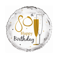 Simon Elvin Foil Balloon Happy Birthday Age 80 18