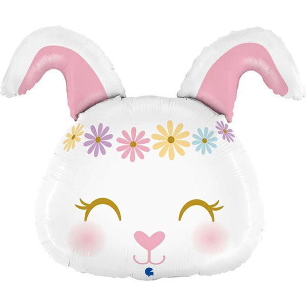 Grabo Cute Hippie Bunny 25" Large Foil Balloon