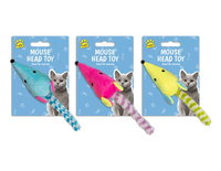 Cat Toy Mouse Head (Colour May Vary)