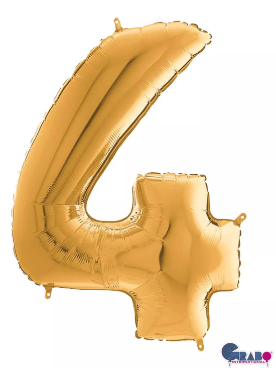 Grabo Foil Balloon Gold 26" Number 4