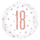 Unique Foil Balloon Rose Gold Glitz Age 18 18"