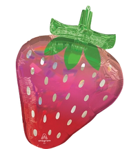 Anagram Foil Balloon Iridescent Strawberry 27