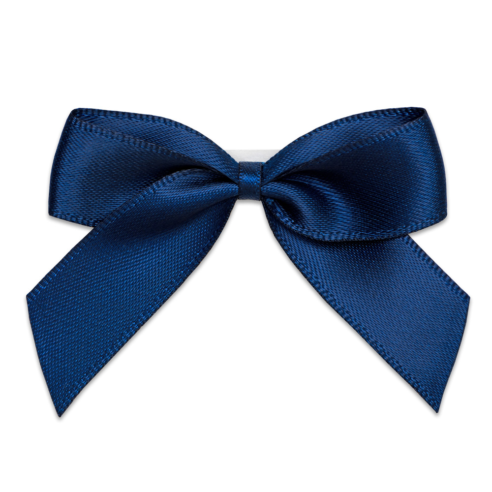 Italian Options 12 Pack Ribbon Bows Navy Blue 5cm