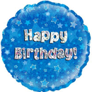 Oaktree Happy Birthday Blue 18" Foil Balloon