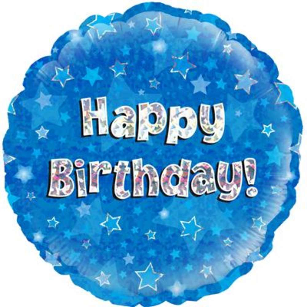 Oaktree Happy Birthday Blue 18" Foil Balloon
