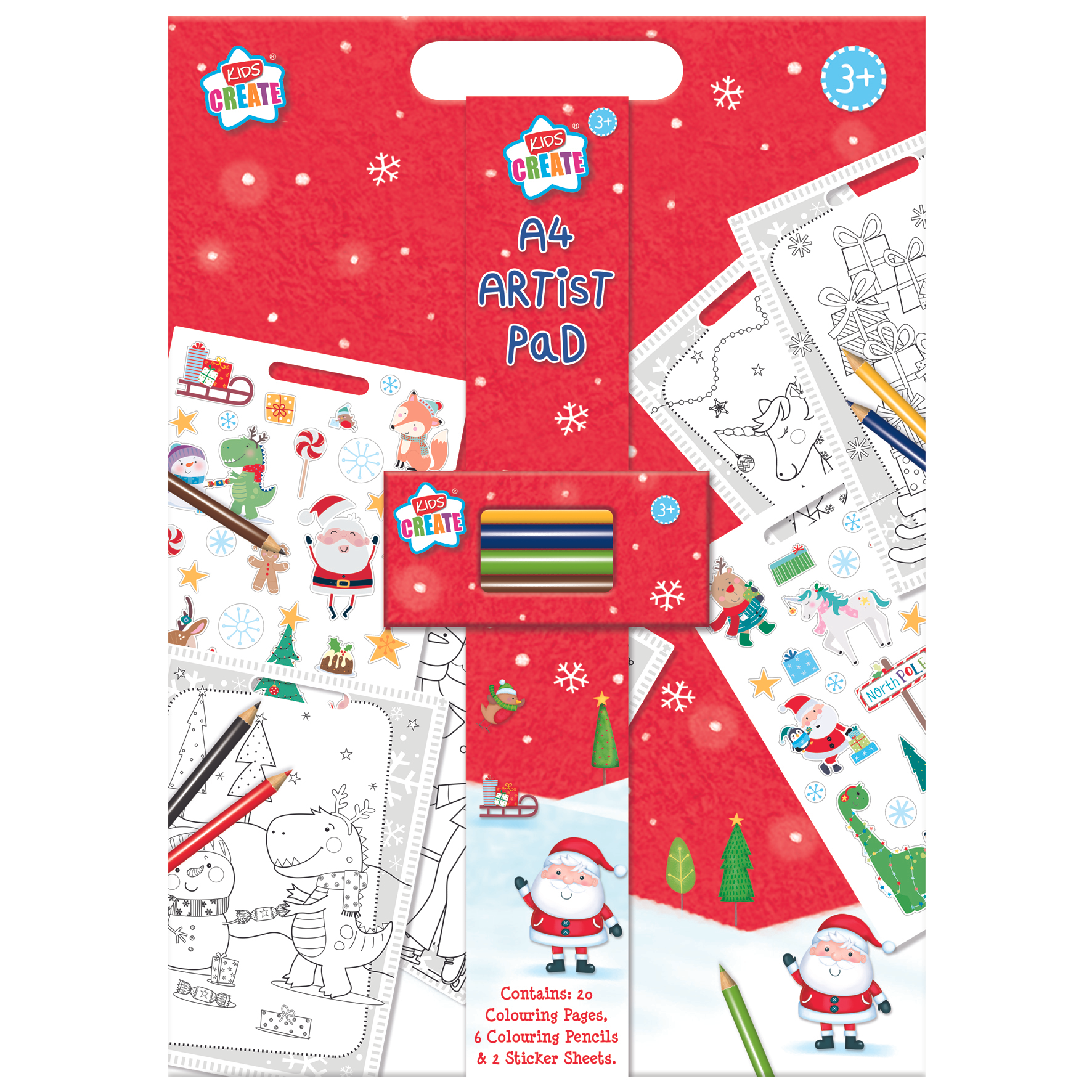 Christmas Artist Pad & Pencils
