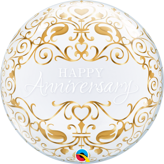 Qualatex Bubble Balloon Classic Anniversary 22"