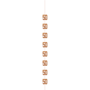 5ft Hanging D cor Age 50 Glitz Rose Gold