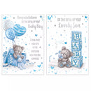 Poppyhill 12-pack of newborn boy greeting cards featuring cute baby-themed designs for special occasions.