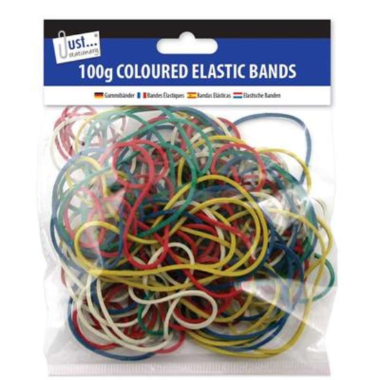 Tallon Elastic Bands Coloured 100g