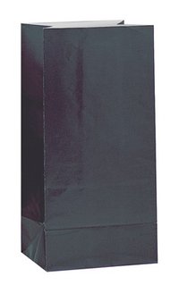 Unique 12 Pack Sweet Bags Paper Midnight Black