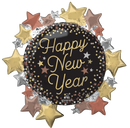 Anagram Luxe New Year Stars 30" Foil Balloon