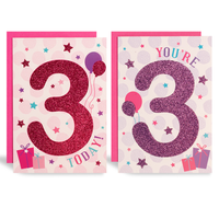 Poppyhill C50 Birthday Age 3 12pk