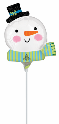 Anagram Snowman 14" Air Fill Foil Balloon