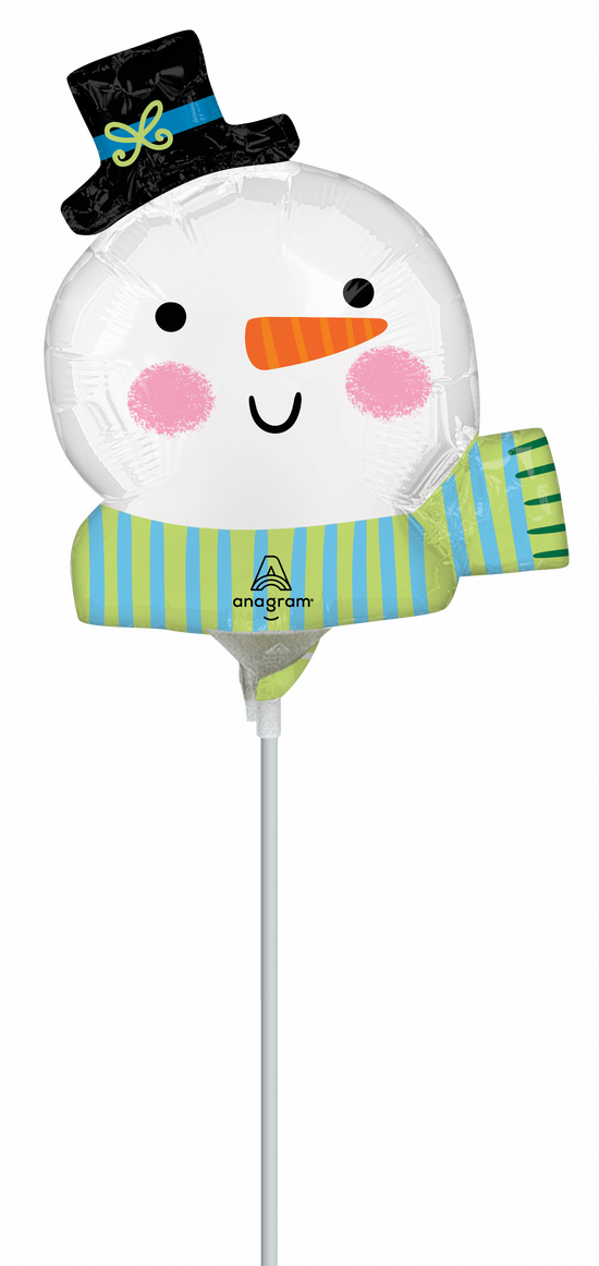Anagram Snowman 14" Air Fill Foil Balloon