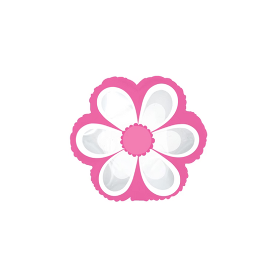 CTI Foil Balloon Daisy White & Pink 9"
