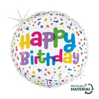 Grabo Foil Balloon Cue The Confetti Birthday 18