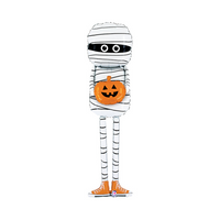 Grabo Mummy With Pumpkin 65" Foil Balloon
