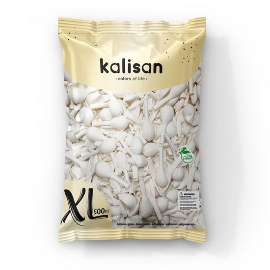 Kalisan Standard 12" White Latex Balloons 500pk
