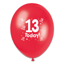 Tiger Feet Age 13 Birthday 10" Balloons 6x8pk