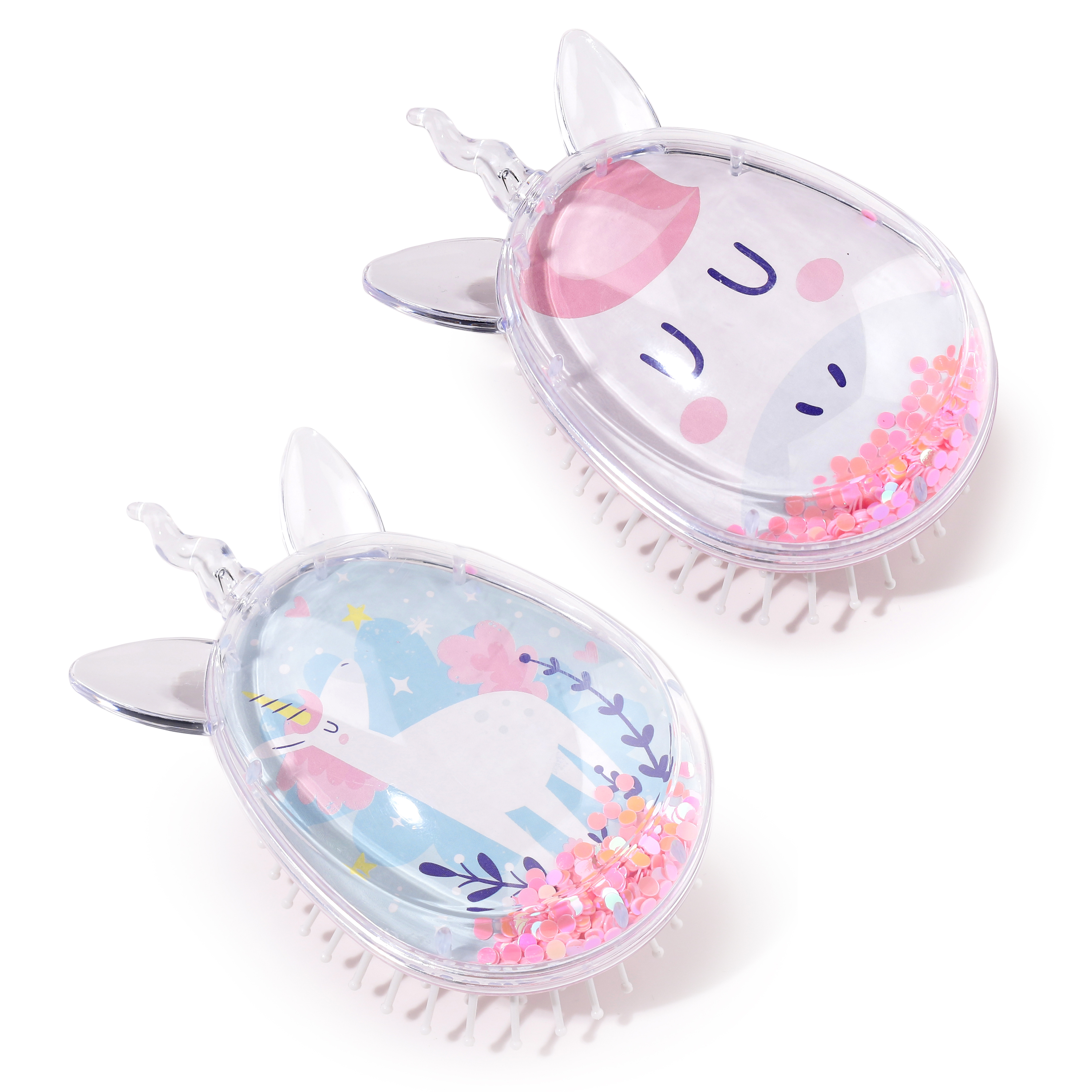 Shaped Glitter Hair Brush Unicorn Magic