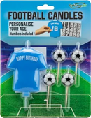 Oaktree Party Candle Football Light Blue 8cm