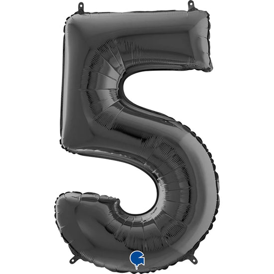 Grabo Foil Balloon Black 26" Number 5