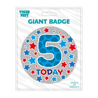 Big Badges Age 5 Male 6pk