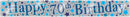 Decorative 70th birthday banner from Giftzone, 12-pack, featuring colorful birthday design and large "70" numerals for celebration.