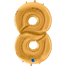 Grabo Foil Balloon Gold 64" Number 8