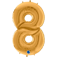 Grabo Foil Balloon Gold 64" Number 8