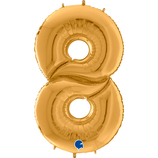 Grabo Foil Balloon Gold 64" Number 8