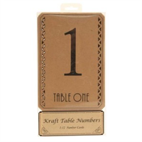 Kraft Table Numbers 1 - 12