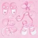 New Arrival Baby Girl Napkins 20pk