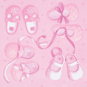 New Arrival Baby Girl Napkins 20pk