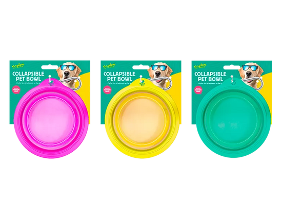 Collapsible Pet Bowl 18cm (Colour May Vary)