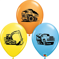 Qualatex Construction Trucks 11" Latex 25pk