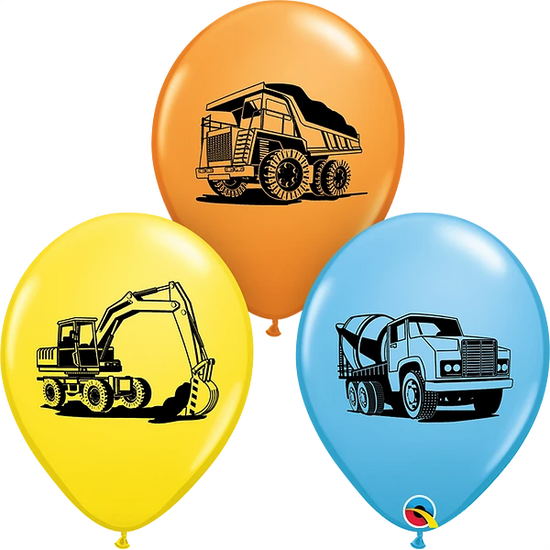 Qualatex Construction Trucks 11" Latex 25pk