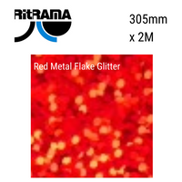 Ritrama Vinyl Metal Flake (Glitter) Red 305mm x 2m