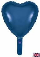 Oaktree 5 Pack Foil Balloon Navy Heart 9