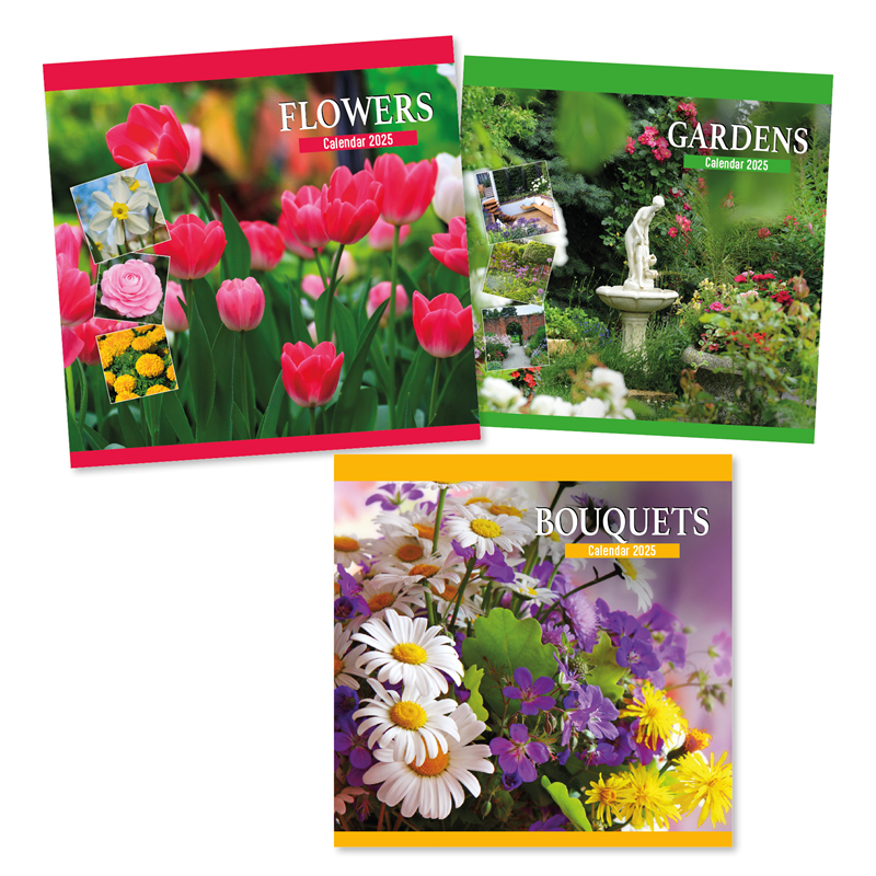 Calendar Square Flowers & Gardens 2027 12pk