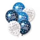 Unique Glitz Birthday Blue 12" Latex 6pk